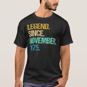 47 Years Old Awesome Since November 1975 47th Bir T-Shirt