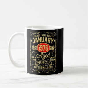 47 Years Old  Legends Born In January 1976 47th Bi Coffee Mug