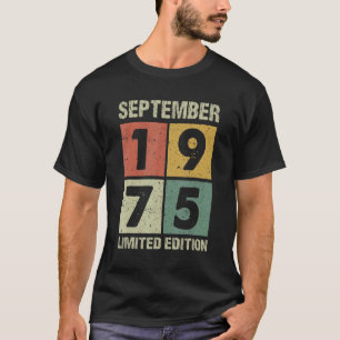 47 Years Old Vintage September 1975 47th Birthday T-Shirt