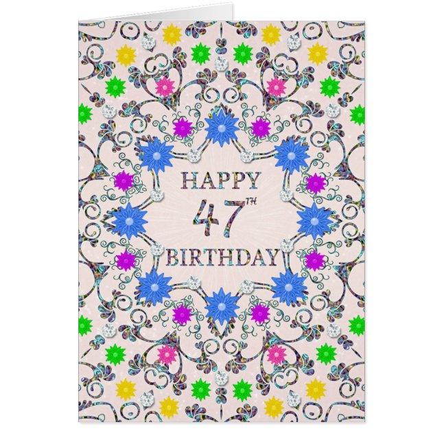 47e anniversaire Fleurs Abstraites (Devant)
