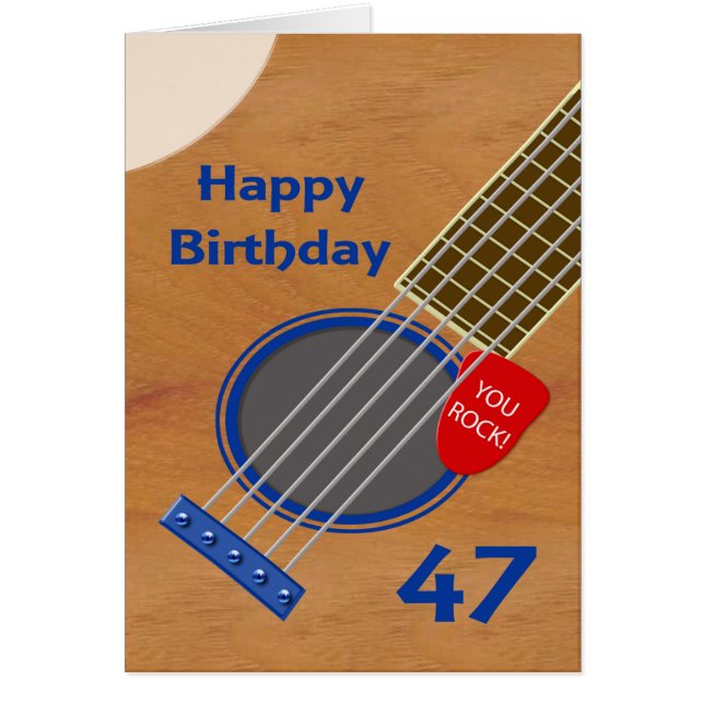 47e anniversaire Guitare Joueur Anniversaire (Devant)