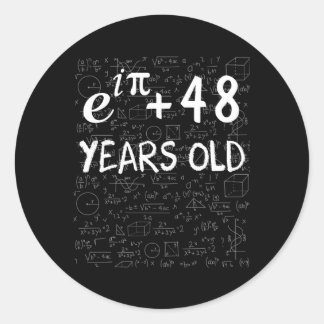 47Th 47 Math Geek Euler Identity Classic Round Sticker
