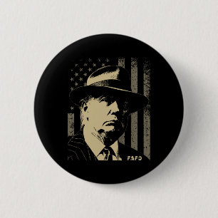 47th Anniversary Usa Flag Retro Distressed Grunge  2 Inch Round Button