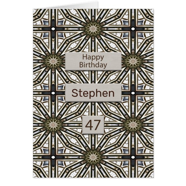 47th Birthday Abstract Mandala Design (Front)