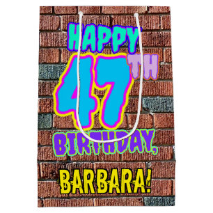 47th Birthday: Fun, Urban Graffiti Inspired Look Medium Gift Bag