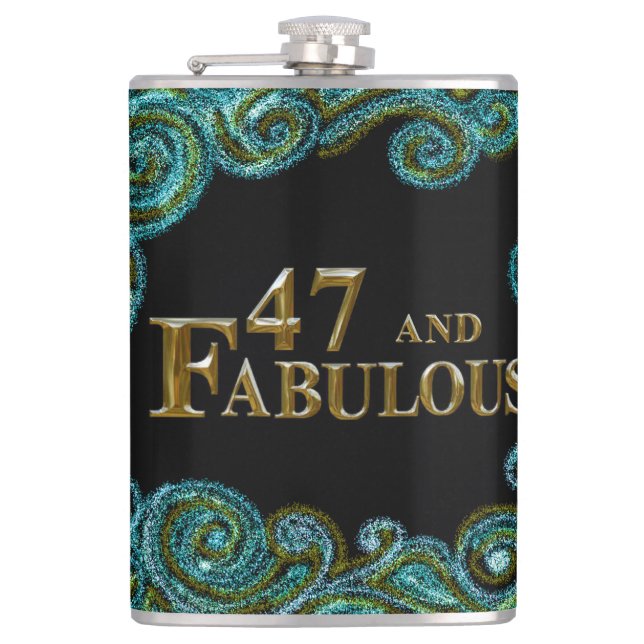 47th Birthday  Hip Flask (Front)