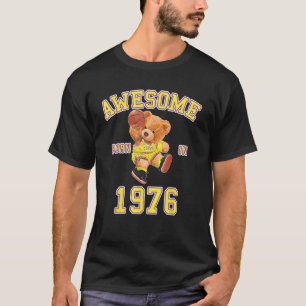 47th Birthday Mens Ladies 1976 Awesome Basketball  T-Shirt