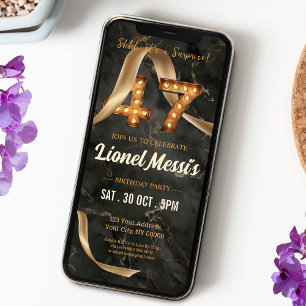 47th Birthday Mobile Invitation