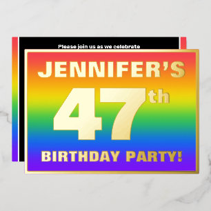 47th Birthday Party: Fun, Colourful Rainbow Patter