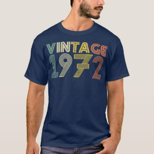 47th Birthday T Shirt Gift Vintage 1972 Men