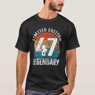 47th Birthday  Vintage Legendary Bday T-Shirt