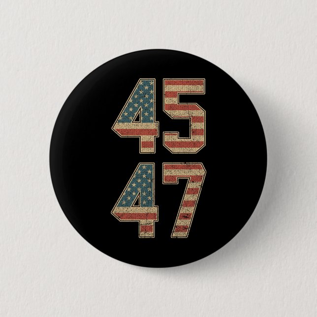 47th President 45 47  2 Inch Round Button (Front)
