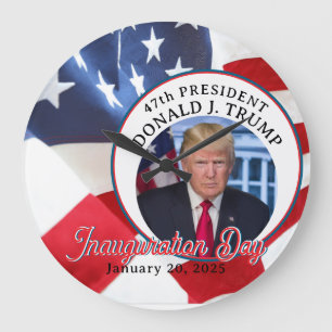 47th President Donald J. Trump Inauguration Day Large Clock
