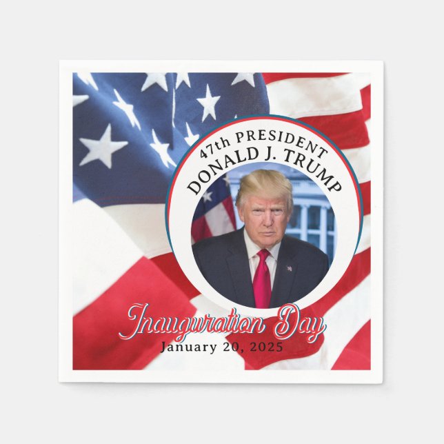 47th President Donald J. Trump Inauguration Day Napkin (Front)