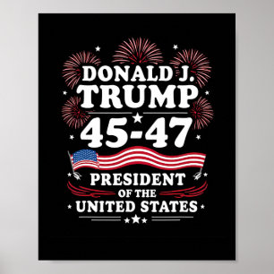 47th President Donald Trump Inauguration Day 1 Poster