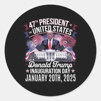 47th President Donald Trump Inauguration Day 2025 Classic Round Sticker