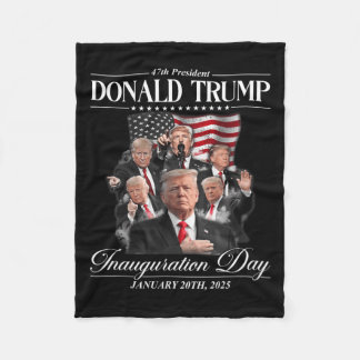 47th President Donald Trump Inauguration Day Jan 2 Fleece Blanket