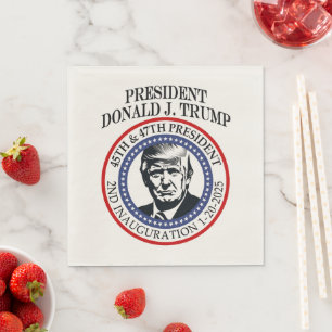 47th President Donald Trump Inauguration Keepsake Napkin