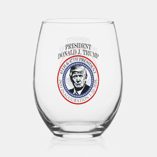 47th President Donald Trump Inauguration Keepsake Stemless Wine Glass