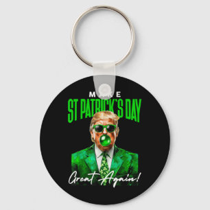 47th President Donald Trump Make St Patrick Day Gr Keychain