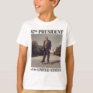 47th President Donald Trump On Skateboard T-Shirt