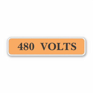 480 Volts Label
