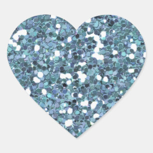 4865__desert-spring-glitter-blue LIGHT BLUE BLUES Heart Sticker