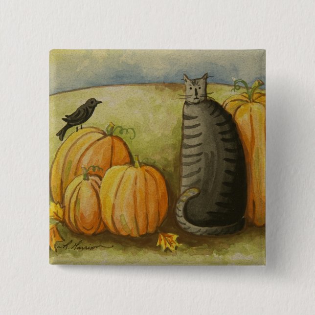 4874 Harvest Cat Button (Front)