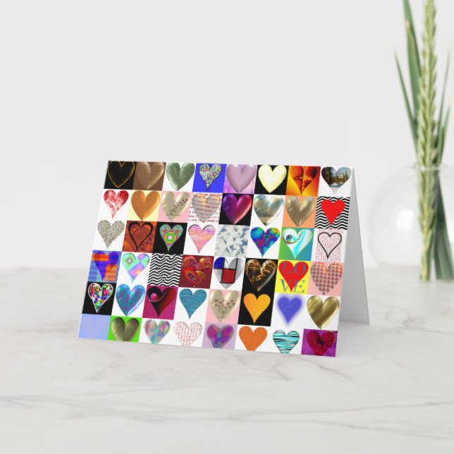 48 Hearts on a Greeting Card (Front)