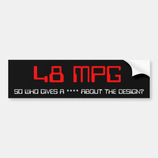 48 MPG BUMPER STICKER