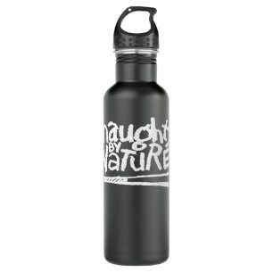 48.Naughty By Nature – White Classic Logo Pullover 710 Ml Water Bottle