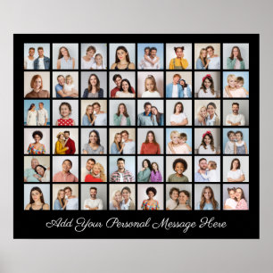 48 Photo Collage Add Your Own Greeting  Poster