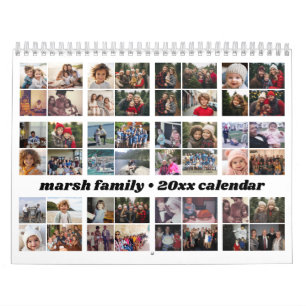 48 Photo - Simple Modern Family Custom Photo Calendar