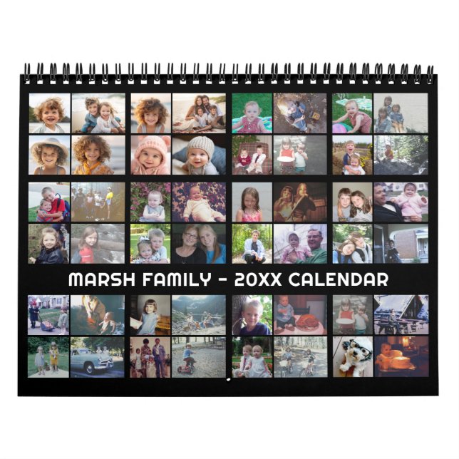 48 Photo - Simple Modern Family Custom Photo Calendar (Cover)