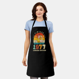 48 Year Old Bday 1977 Vintage 48th Birthday Women Apron