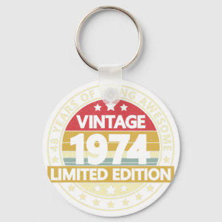 48 Year Old Gifts Vintage 1974 Limited Edition 48t Keychain