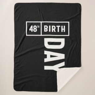 48 Years Old - 48th Birthday Funny Gift Sherpa Blanket
