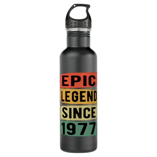 48 Years Old Bday 1977 Epic Legend 48th Birthday 710 Ml Water Bottle (Front)
