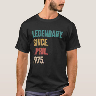 48 Years Old Vintage 1975 Birthday April 48th Deco T-Shirt