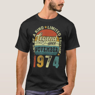48th Birthday 48 Years Old Boy Legend Since Novemb T-Shirt