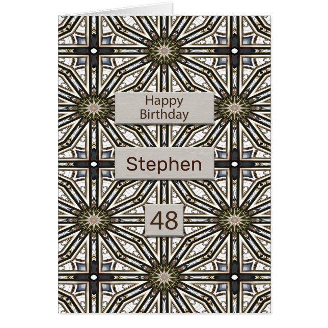 48th Birthday Abstract Mandala Design (Front)