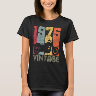 48th Birthday Biker Vintage 1975 Motorcycle T-Shirt