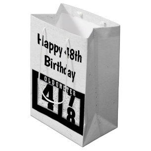 48th Birthday Black Odometer Medium Gift Bag
