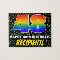 48th Birthday — Fun, Colourful Music Symbols & “48