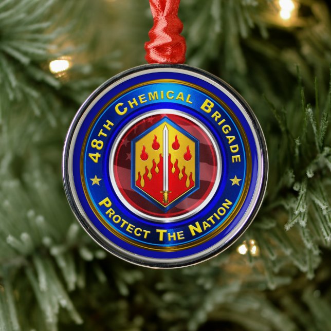 48th Chemical Brigade Christmas    Metal Ornament (Tree)