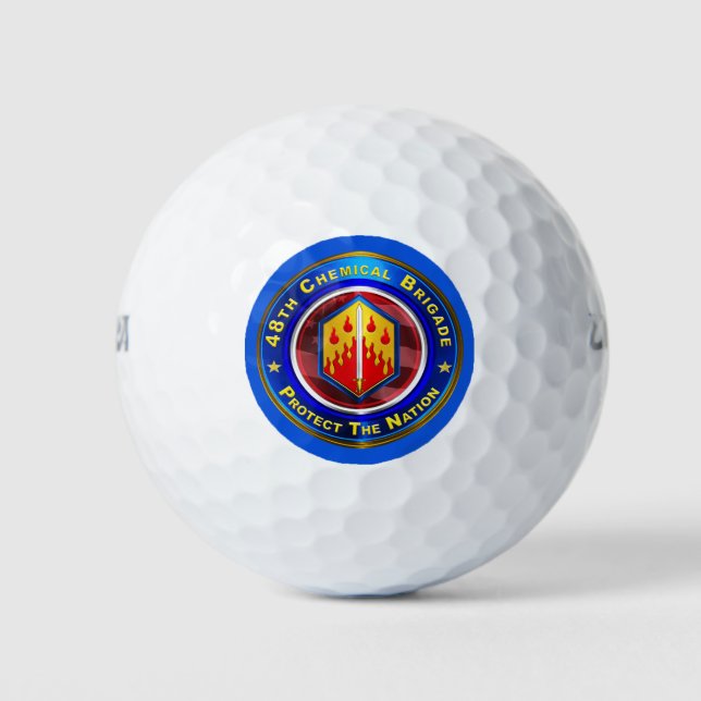 48th Chemical Brigade “Proven In Battle” Golf Balls (Front)