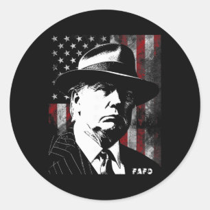 48th President Usa Flag 2025 2026 Retro Distressed Classic Round Sticker