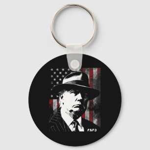 48th President Usa Flag 2025 2026 Retro Distressed Keychain