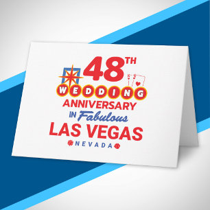 48th Wedding Anniversary Couples Las Vegas Trip Card