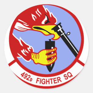 492D Fighter Squadron Classic Round Sticker